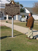 Man with the historical marker